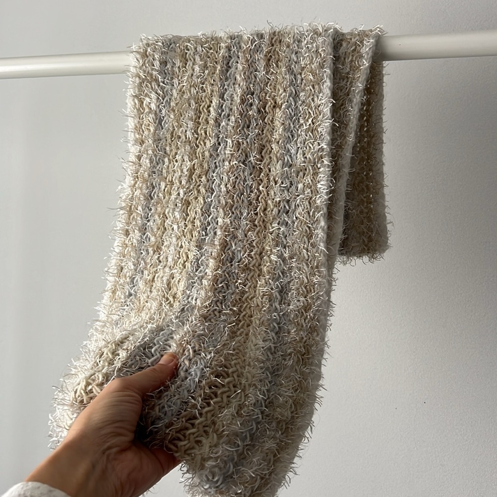Accessory St fuzzy infinit scarf multi white multi